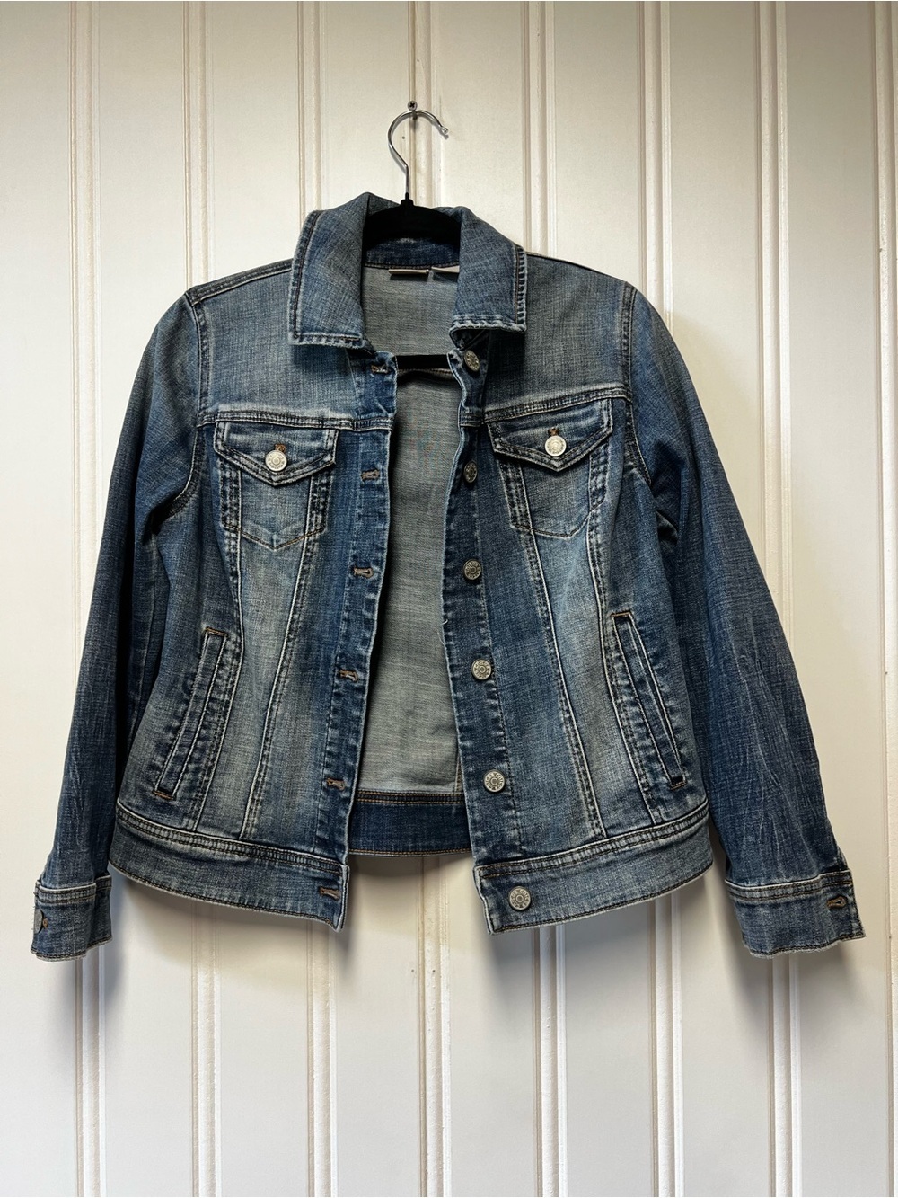 Chico's Medium Wash Blue Denim Jacket 4/6P